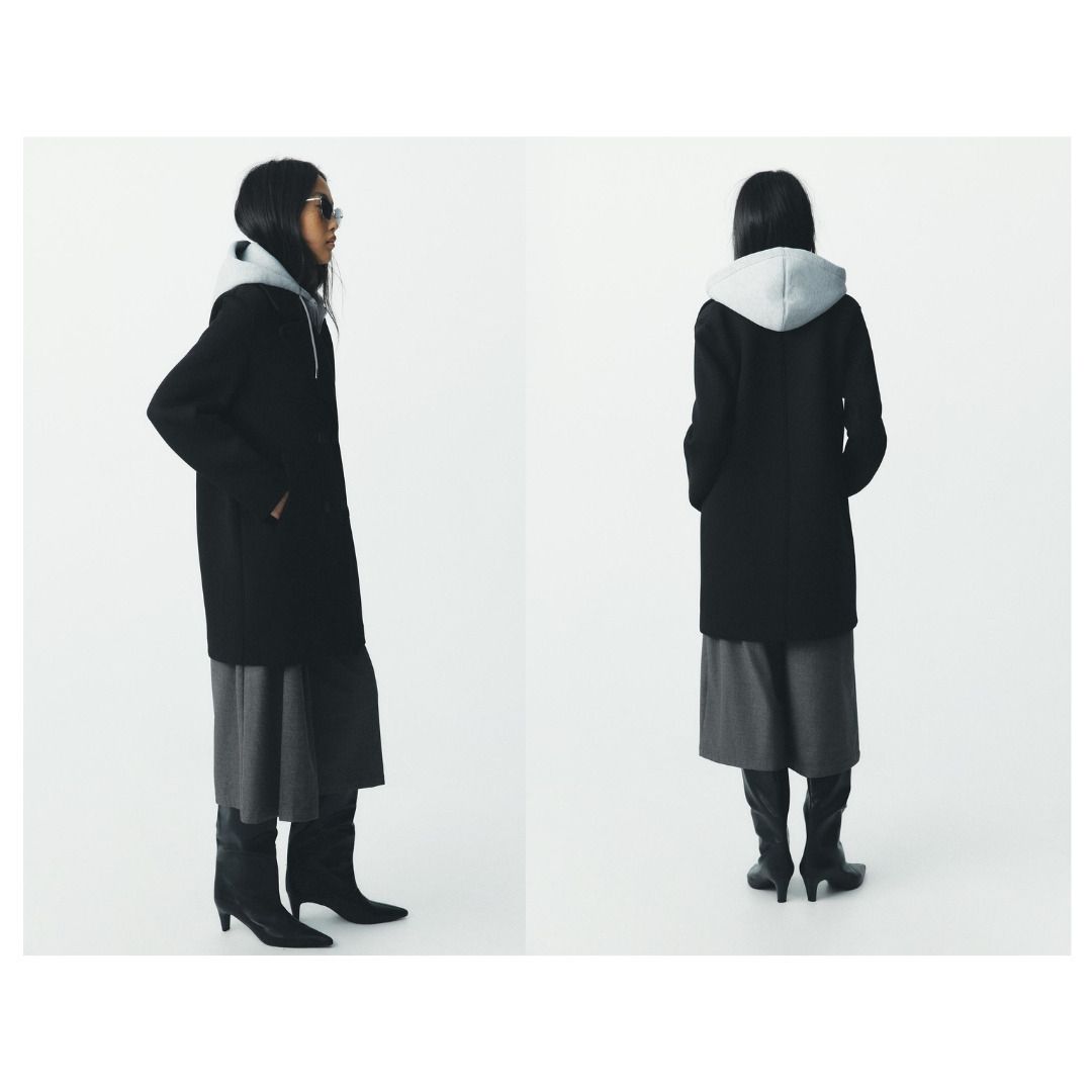 ZARA】デタッチャブルフード コントラストコート 8073/264 (ZARA