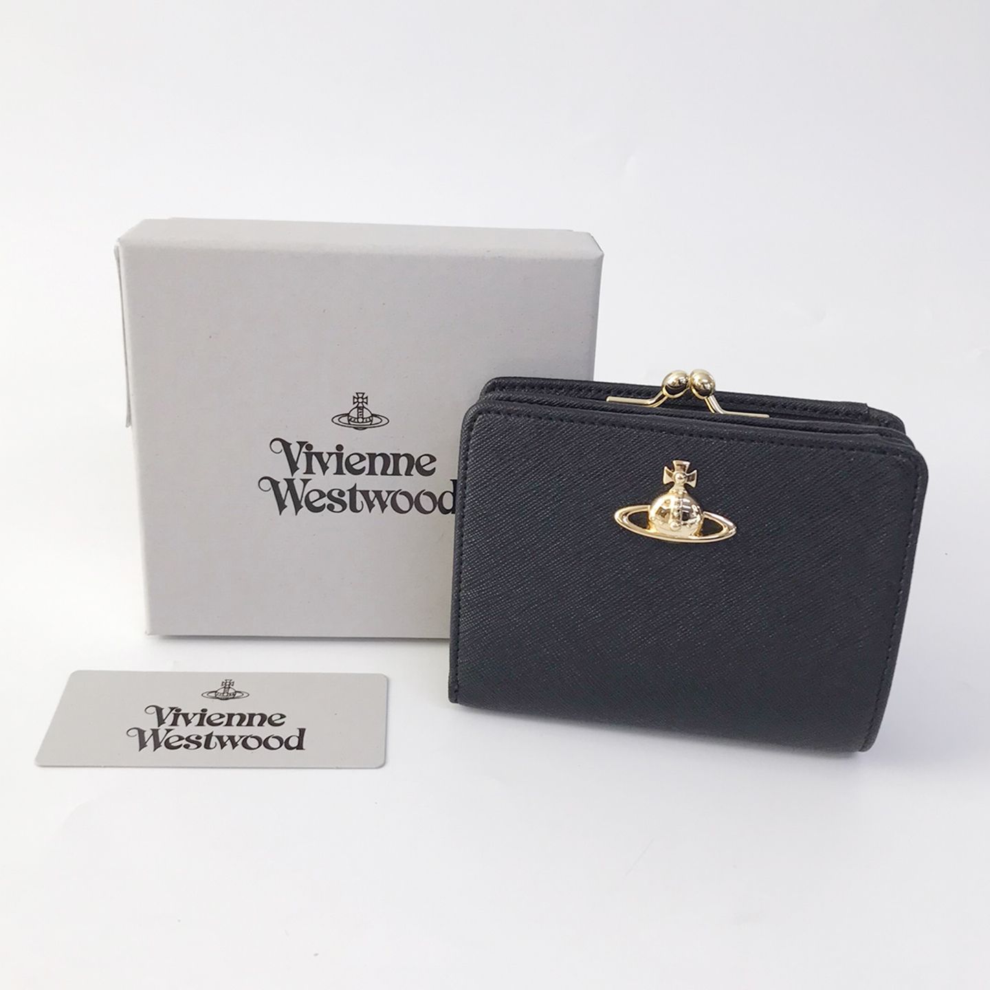 Vivienne Westwood☆ORBロゴ サフィアーノレザー 折りたたみ財布