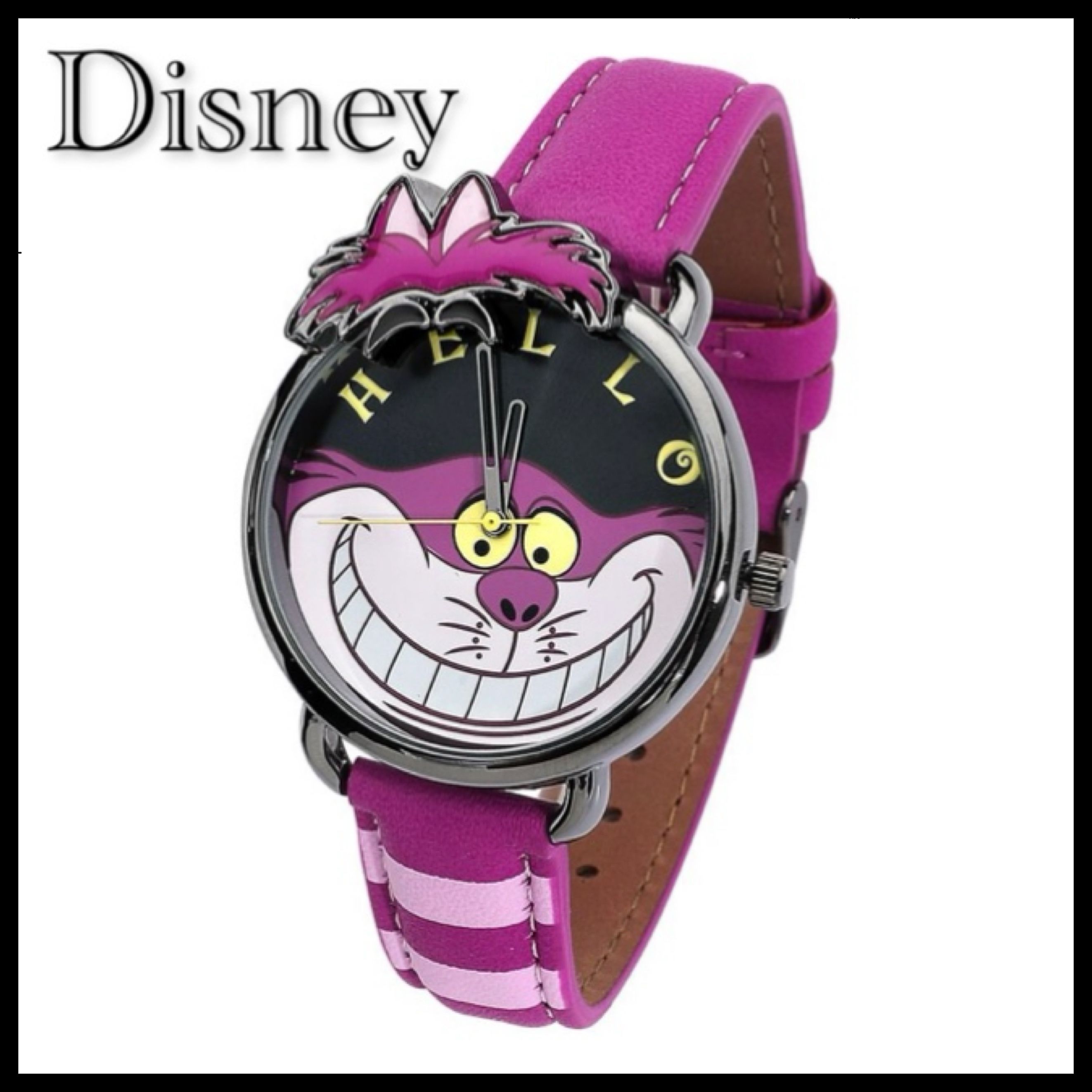 海外限定【Disney】アリス チェシャ猫 腕時計 ウォッチ ピンク (Disney