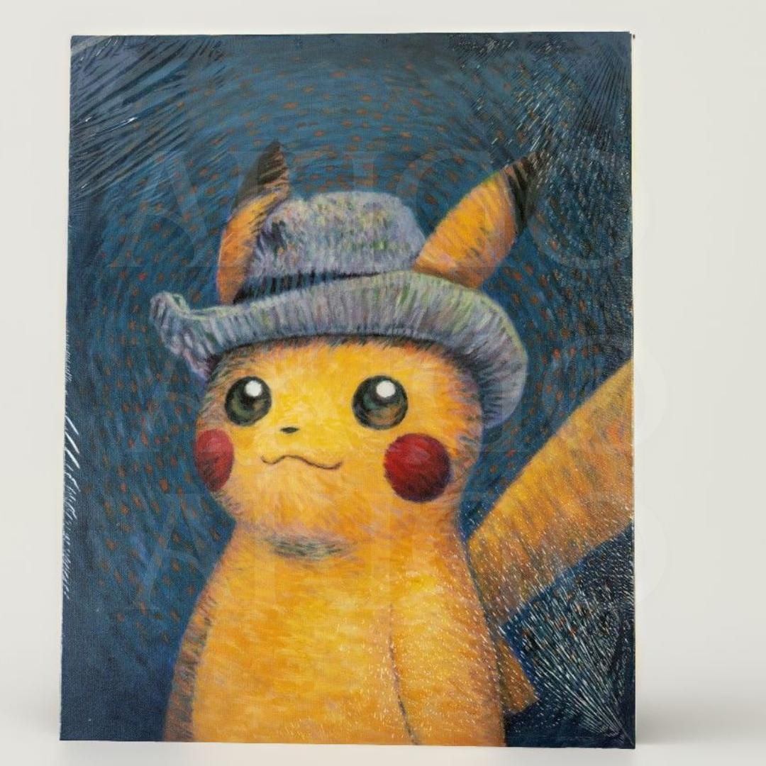 ゴッホピカチュウ キャンバスアート ゴッホ美術館 Sサイズ 証明書付き