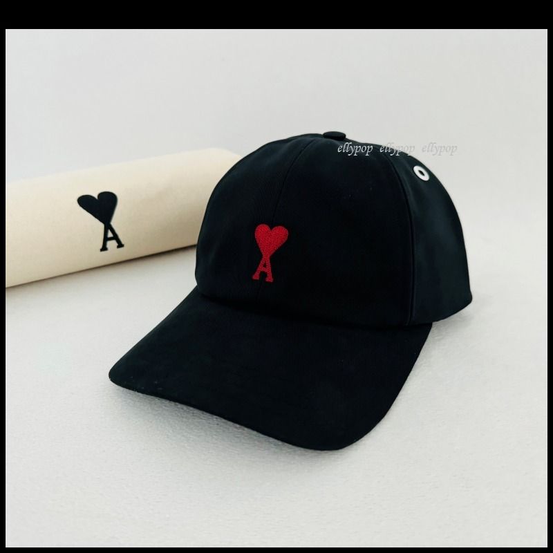 AMI PARIS Embroidery Cap Black アミパリス キャップ 帽子 (AMI PARIS