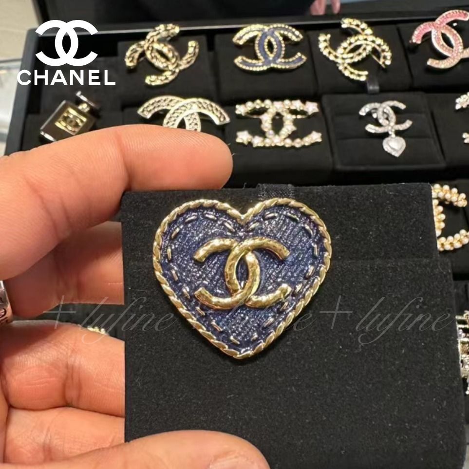 新作！】CHANEL/シャネル ロゴ ブローチ ハート デニム (CHANEL