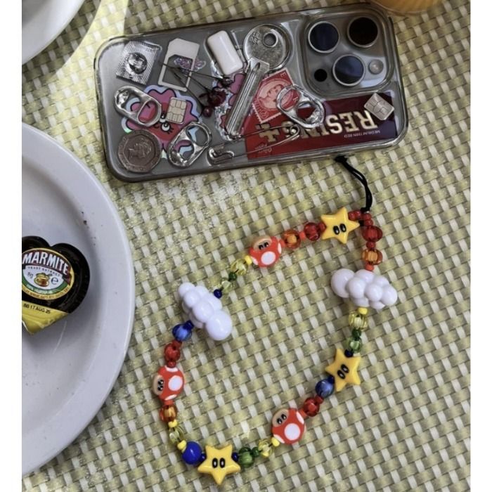 string Ting】スマホストラップ ニンテンドーマリオ スター キノコ