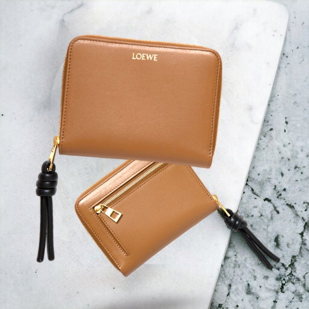 LOEWE ロエベ コンパクト 財布 ベージュ レディース ブランド LOEWE 二