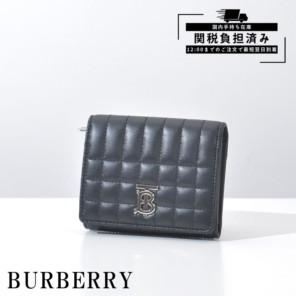 バーバリー 財布 三つ折り キルティング レザー ロゴ BURBERRY
