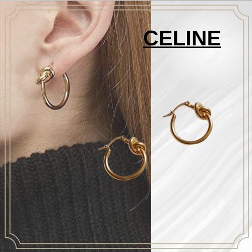 CELINE】ノット スモールフープ ピアス (CELINE/ピアス) 111484898