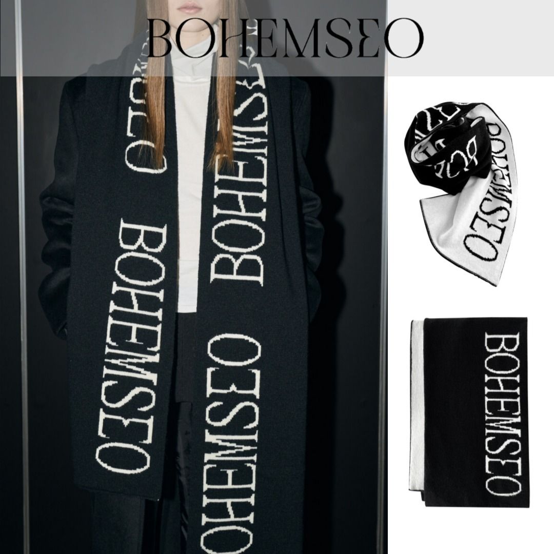 BOHEMIAN SEOUL】ACQUARD KNIT MUFFLER マフラー ＆スカーフ (BOHEMSEO