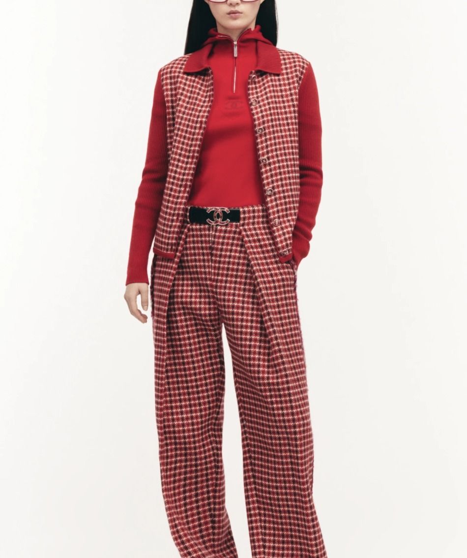 CHANEL シャネル カーディガン チェック柄 G-Dragon (CHANEL/ニット