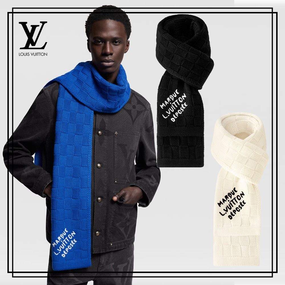 すぐ届く*国内発送【Louis Vuitton】マフラー ダミエ ヘリテージ