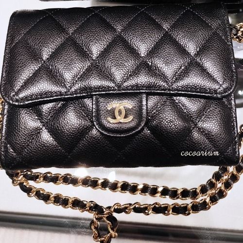 CHANEL ブラック ビコローレ がま口二つ折り財布 2025年最新】シャネル