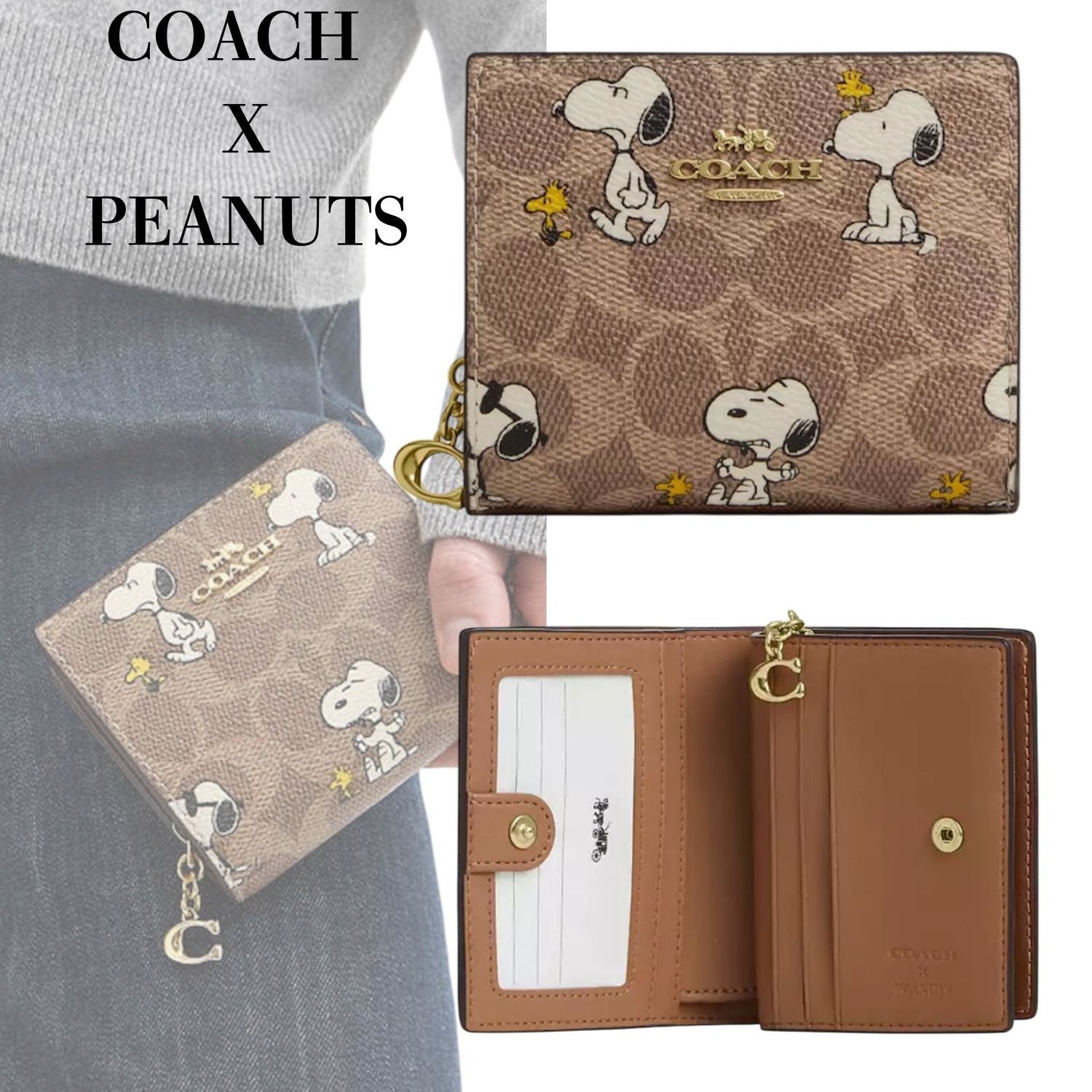 COACH スヌーピー 二つ折り財布 ⭐︎新作 COACH スヌーピー 二つ折り