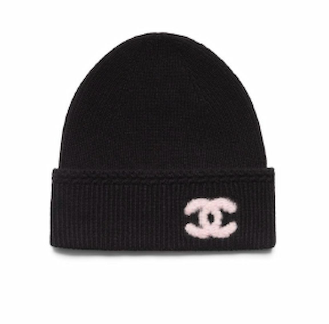 CHANEL】25B ふんわりピンクCCマーク♪シャネルニットキャップ (CHANEL
