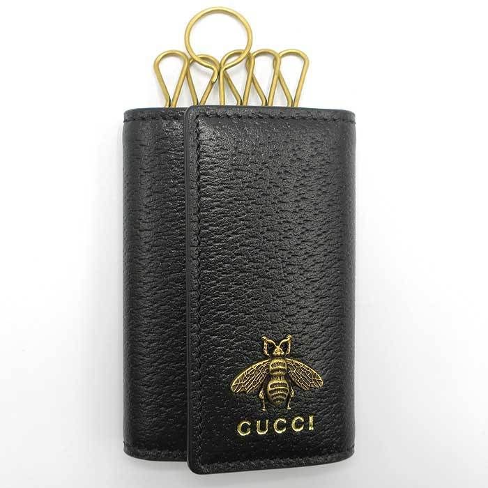 国内即送 GUCCI アニマリエ レザー ハチ 6連 キーケース 523683 (GUCCI
