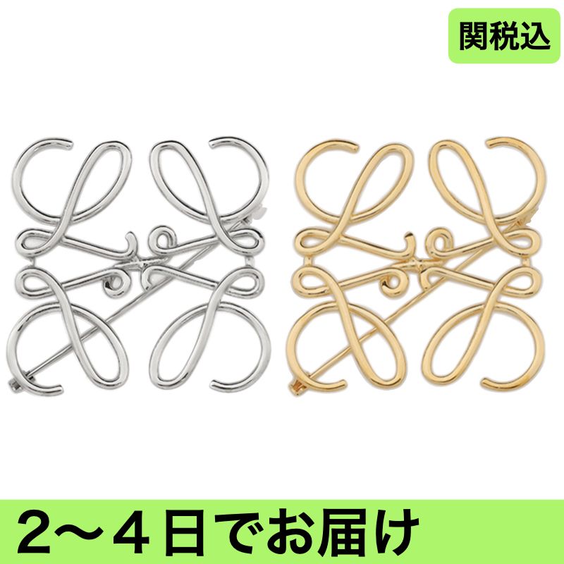 ロエベ アナグラムブローチ メタル