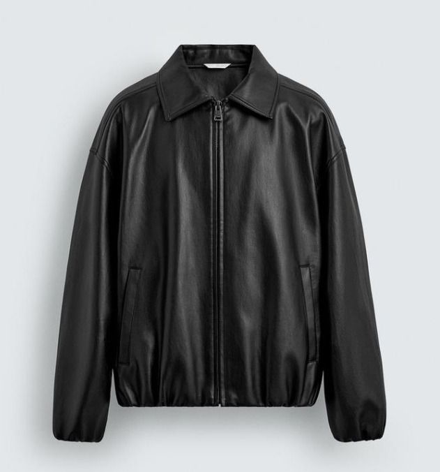 スペイン発送 ZARA フェイクレザーボンバージャケット 今季新作 (ZARA