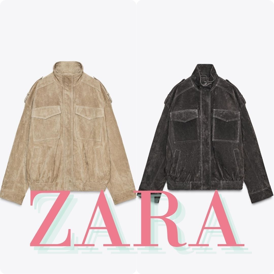 zara スエードレザージャケット 本革 S 40000円 zara スエードレザー