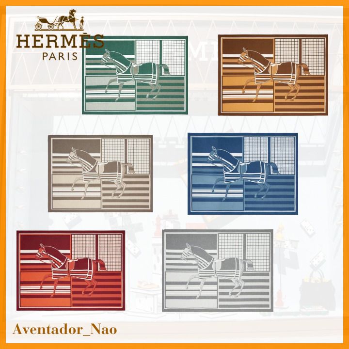 上品な馬デザイン♪エルメス☆ プレード ブランケット (HERMES