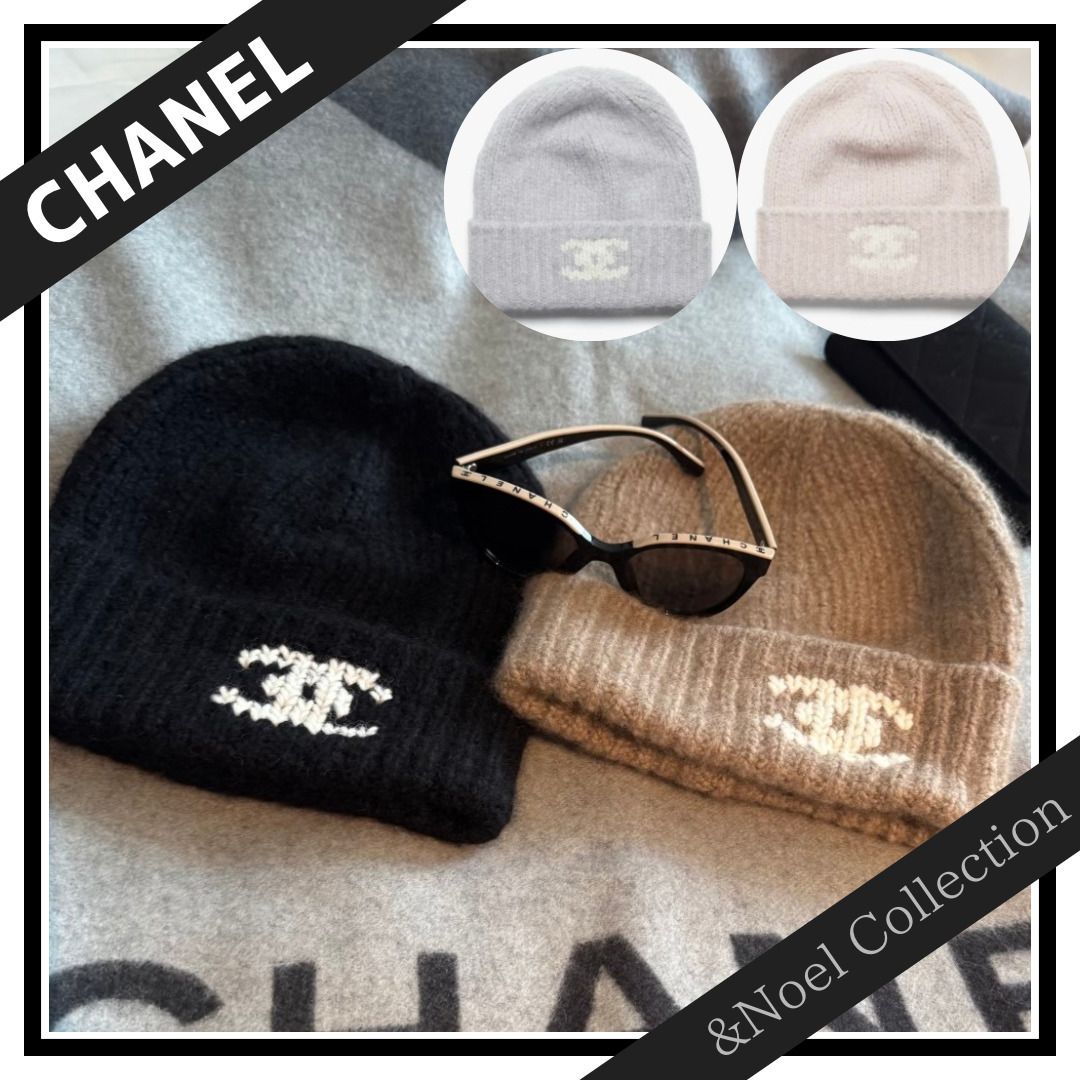 メンズも◎シンプル大人気CCロゴ】CHANEL *ニット帽 (CHANEL/ニット