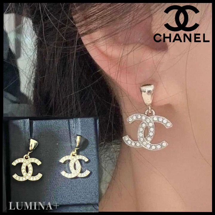 さりげない華やかさ】CHANEL CCロゴ ピアス 24B (CHANEL/ピアス