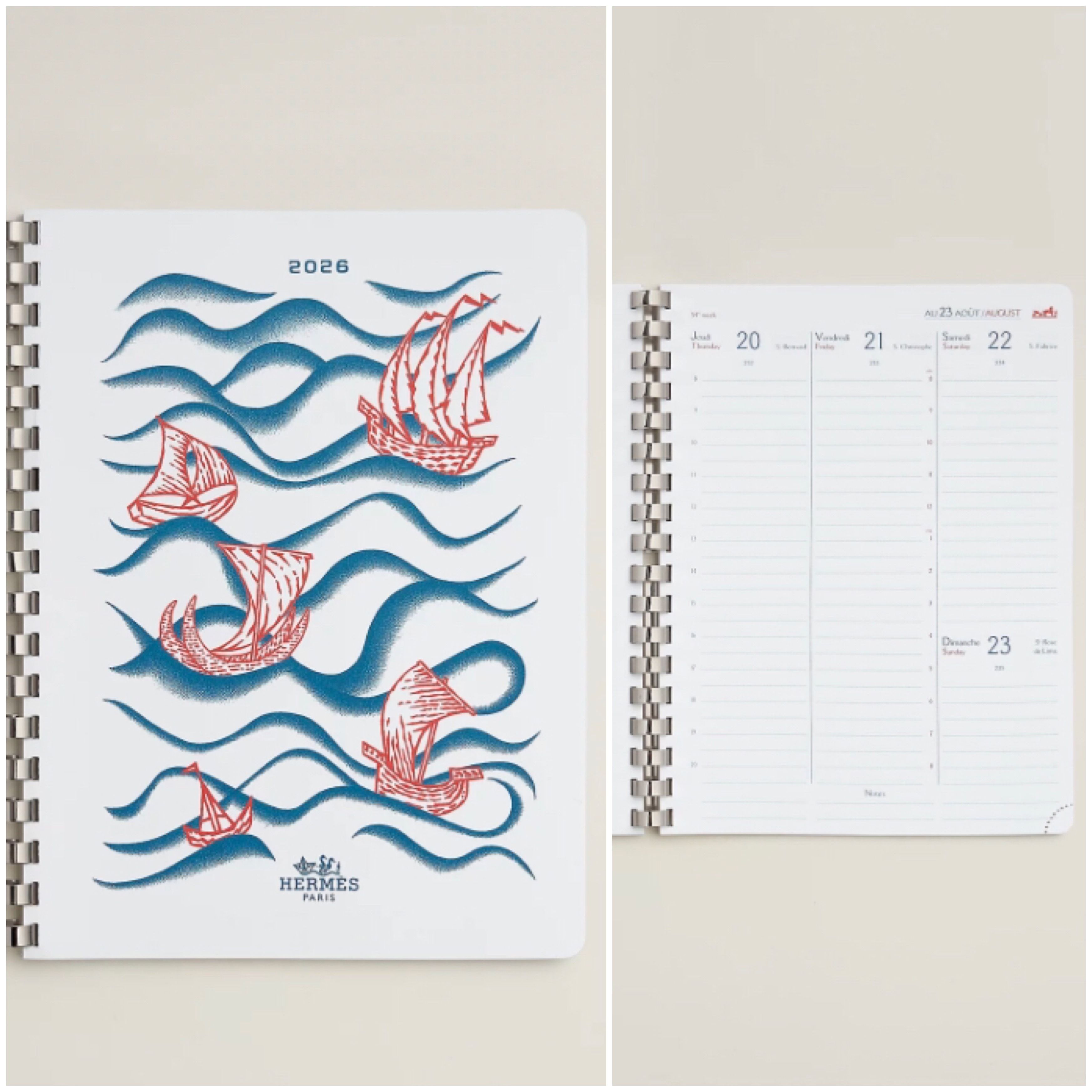 HERMES】2026年手帳リフィル Semainier annual agenda 2026 (HERMES