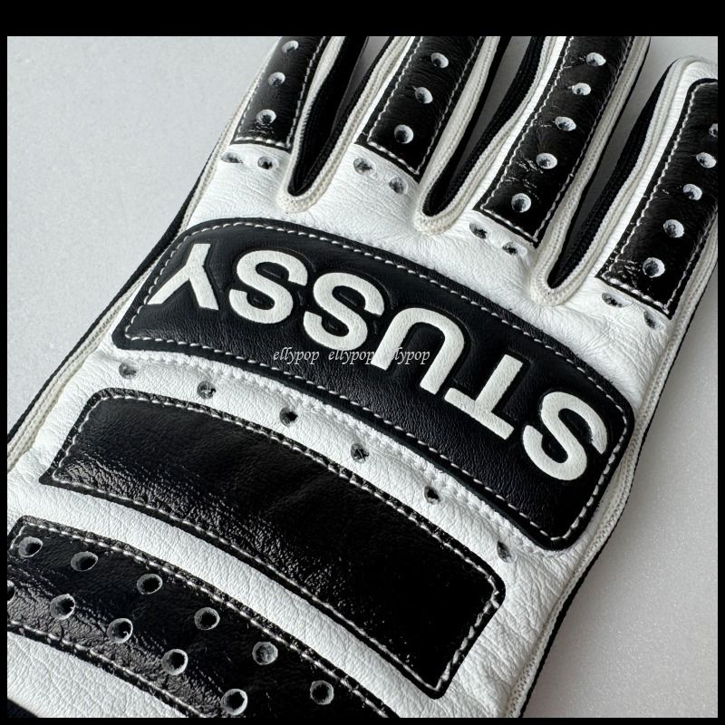STUSSY ストゥーシー LETHER BIKE GLOVE S/M ステューシー】Stussy