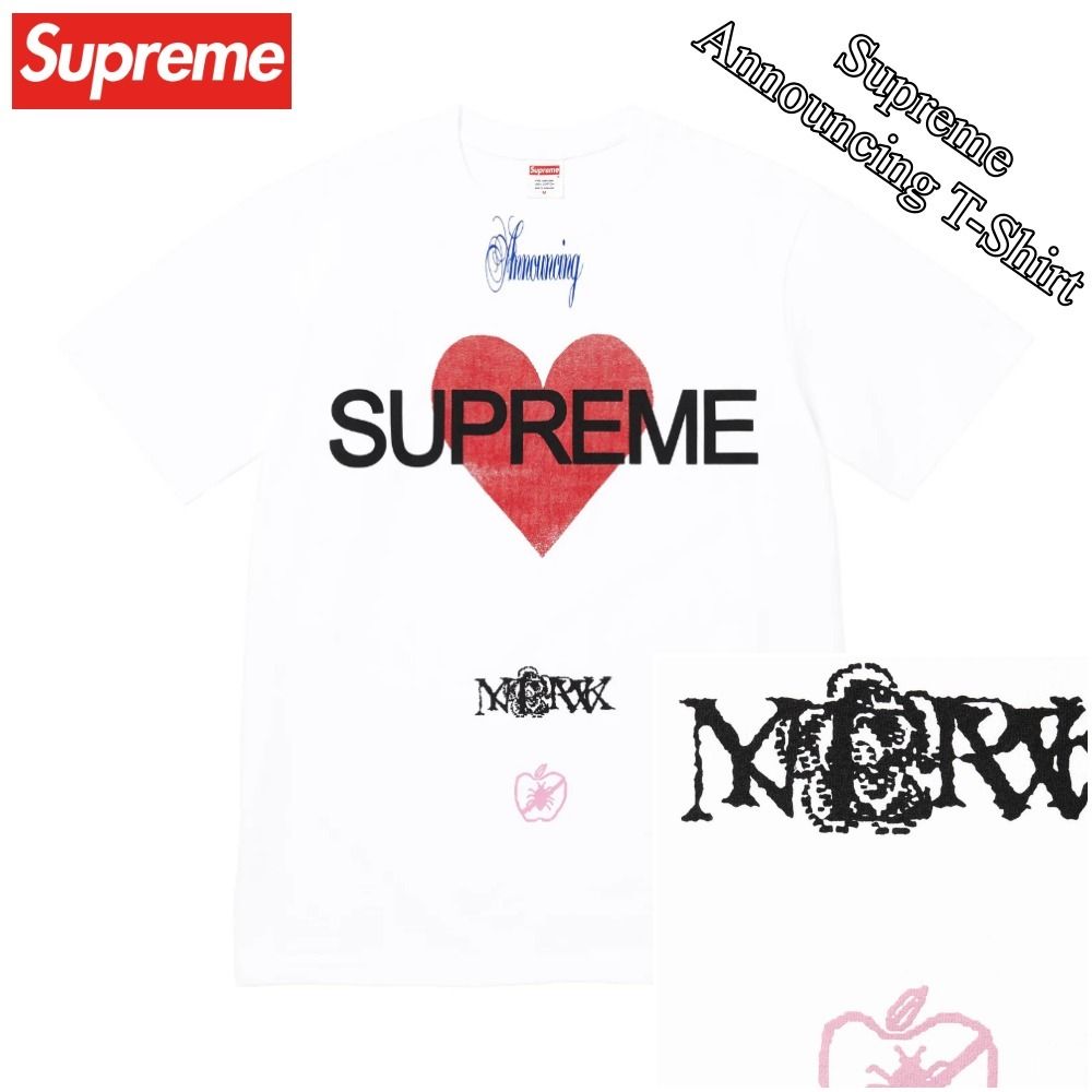 Supreme】Announcing T-Shirt☆White☆25SS☆ (Supreme/Tシャツ