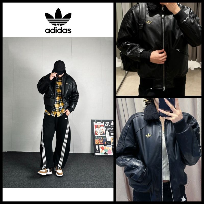 ☆ADIDAS Originals☆ Classic Street Embossed Jacket (adidas/レザー