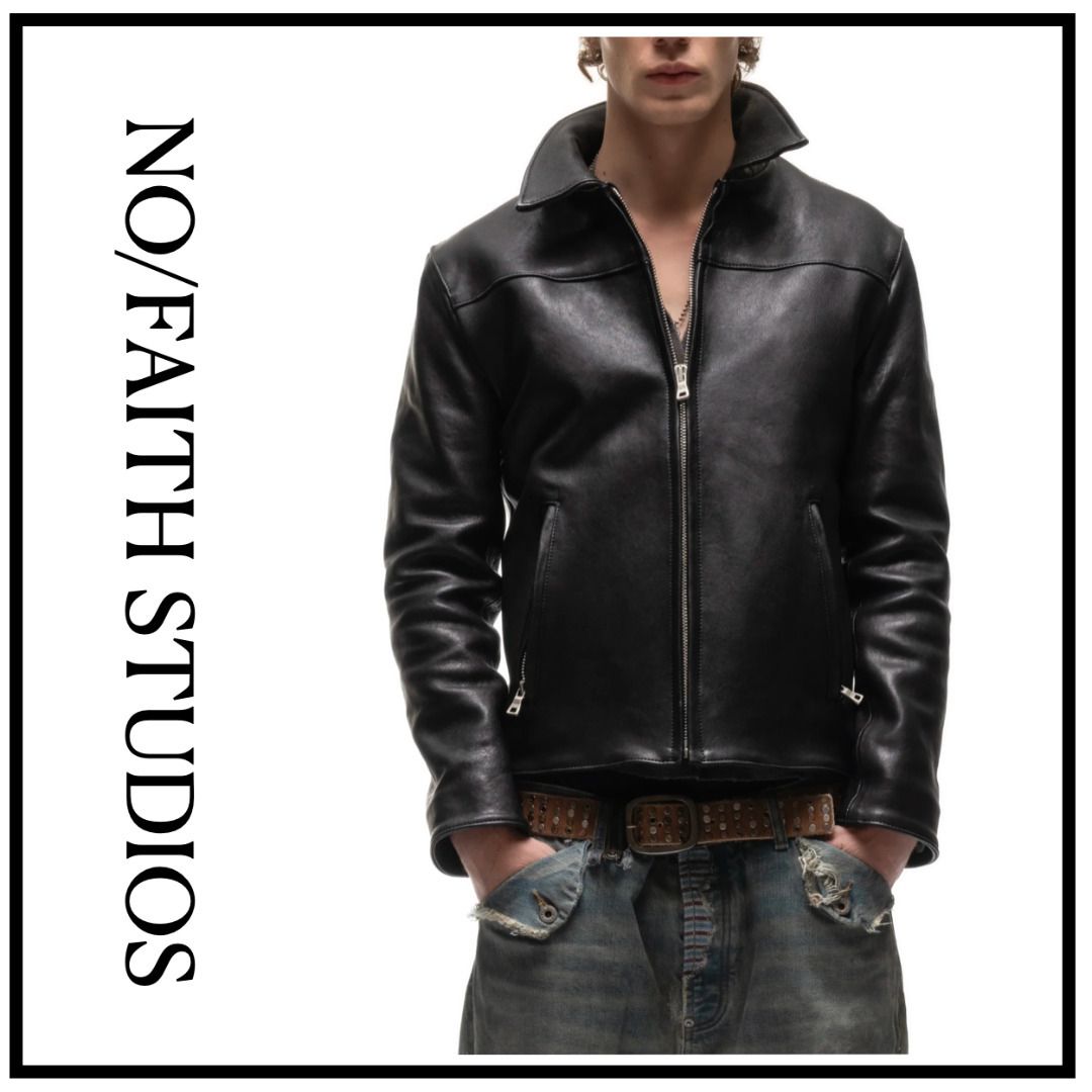 NO/FAITH STUDIOS】BIKER ONE CUT LEATHER JACKET (NO/FAITH STUDIOS