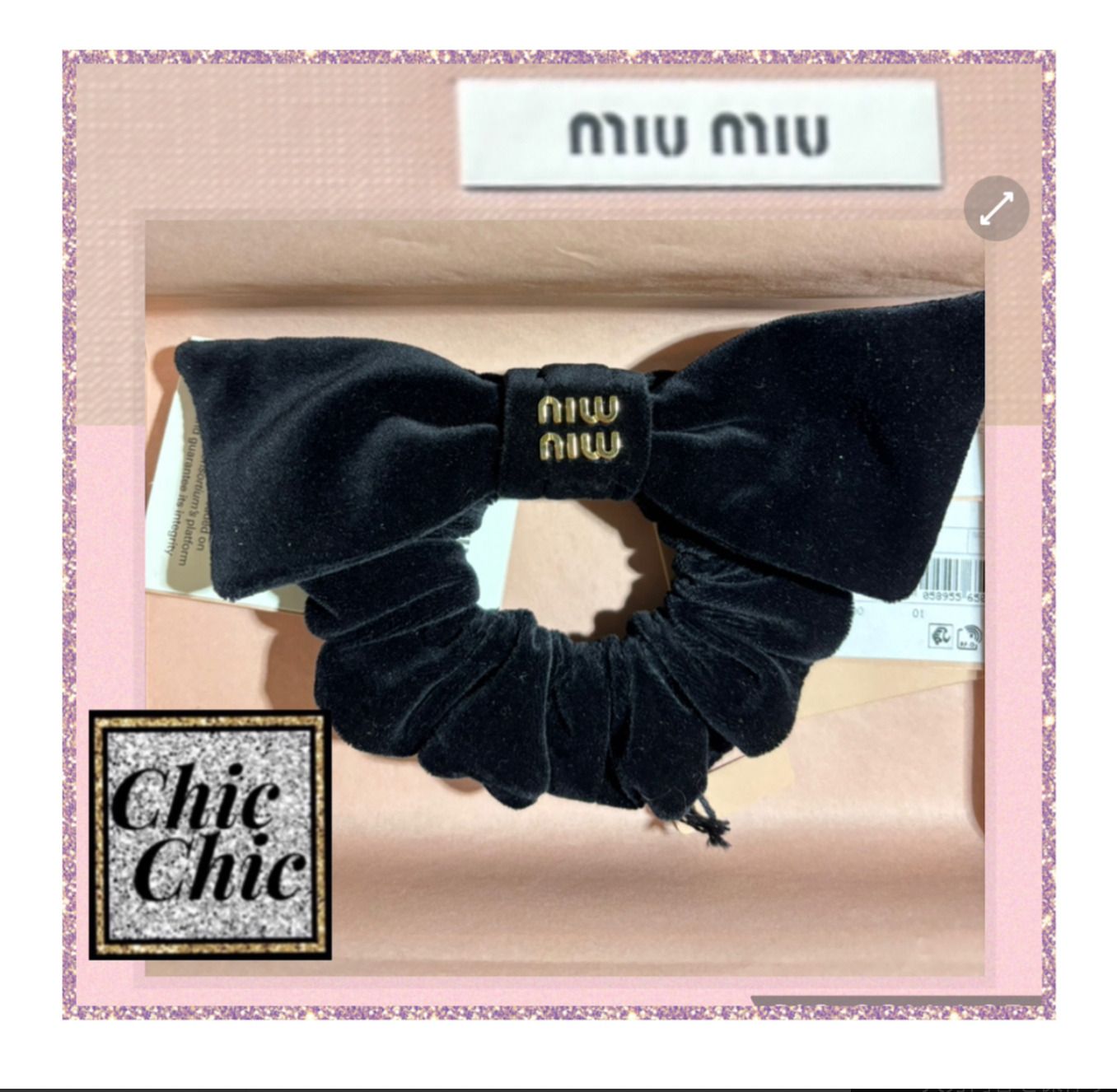 MIU MIU 】 5IF181 ベルベット シュシュ (MiuMiu/ヘアアクセサリー