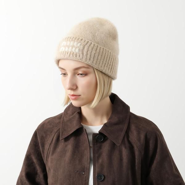 miu miu ストライプニット帽 miu miu ストライプニット帽 miu miu