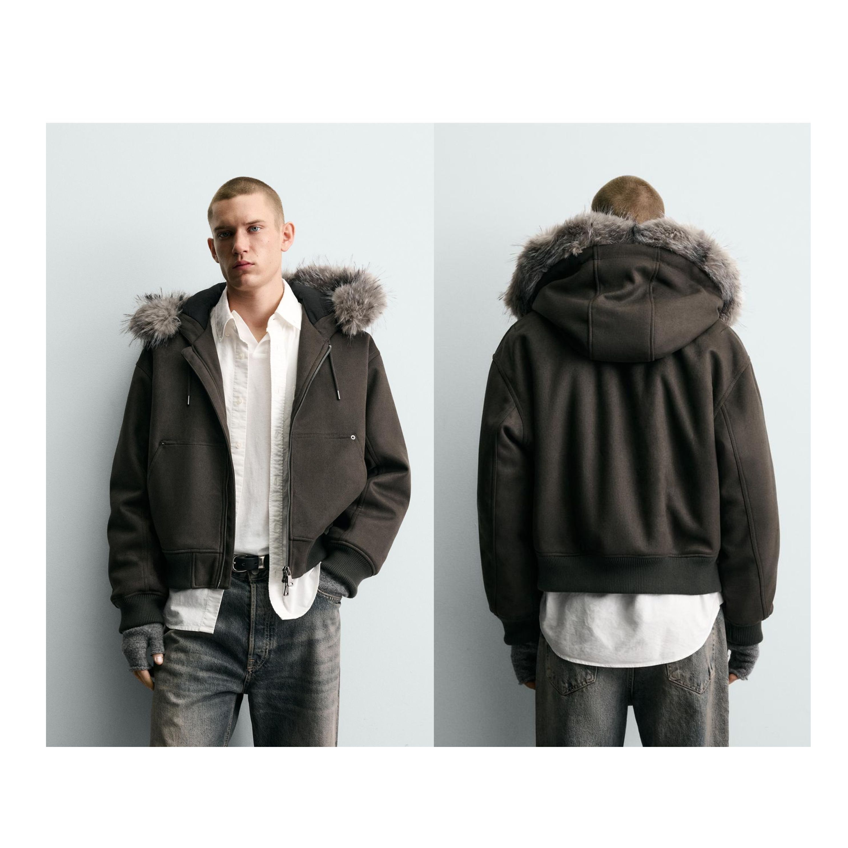 ZARA】フェイクスエード キルティングジャケット (ZARA/ジャケット