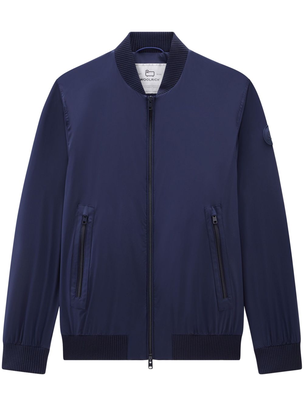 Woolrich logo-appliqué Bomber Jacket | Blue | FARFETCH