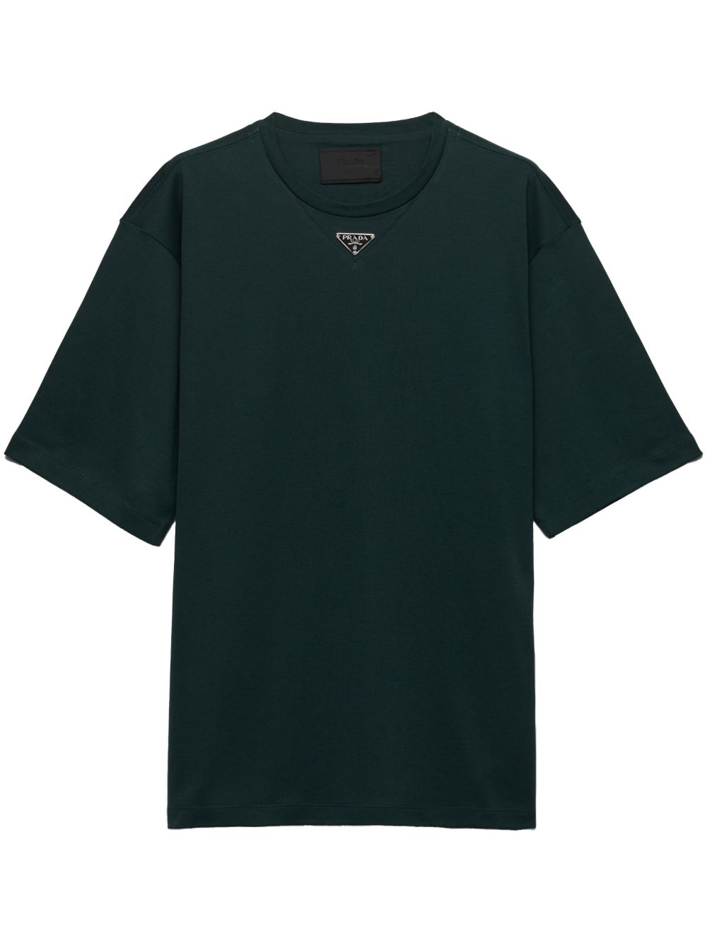 Prada Camiseta Com Logo Triangular | Verde | FARFETCH BR