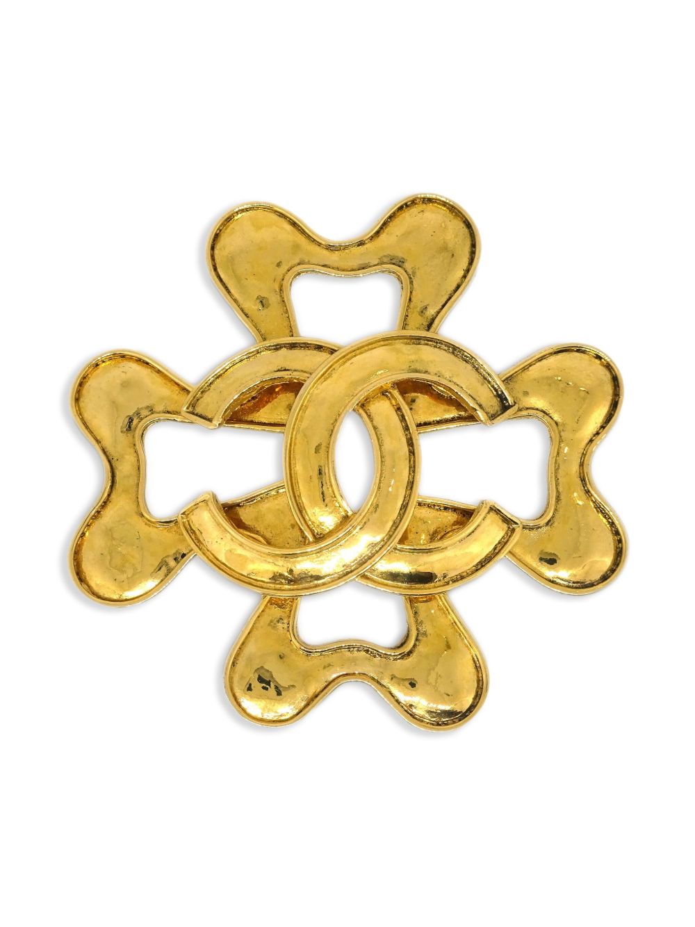 シャネルリスブローチゴールドラメ