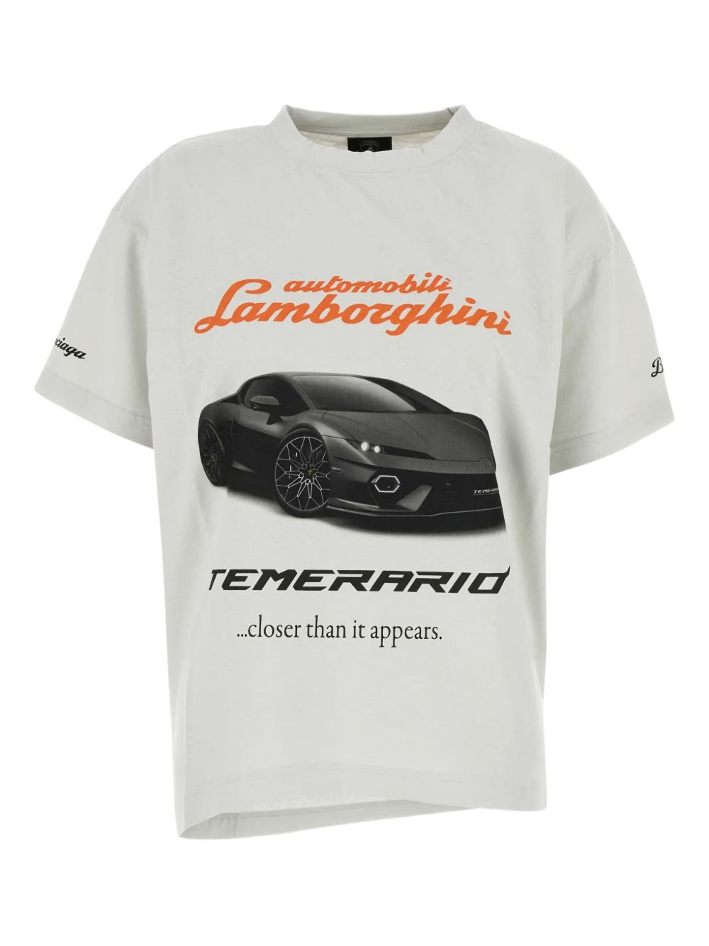 Balenciaga x Automobili Lamborghini-print Asymmetrical T-shirt