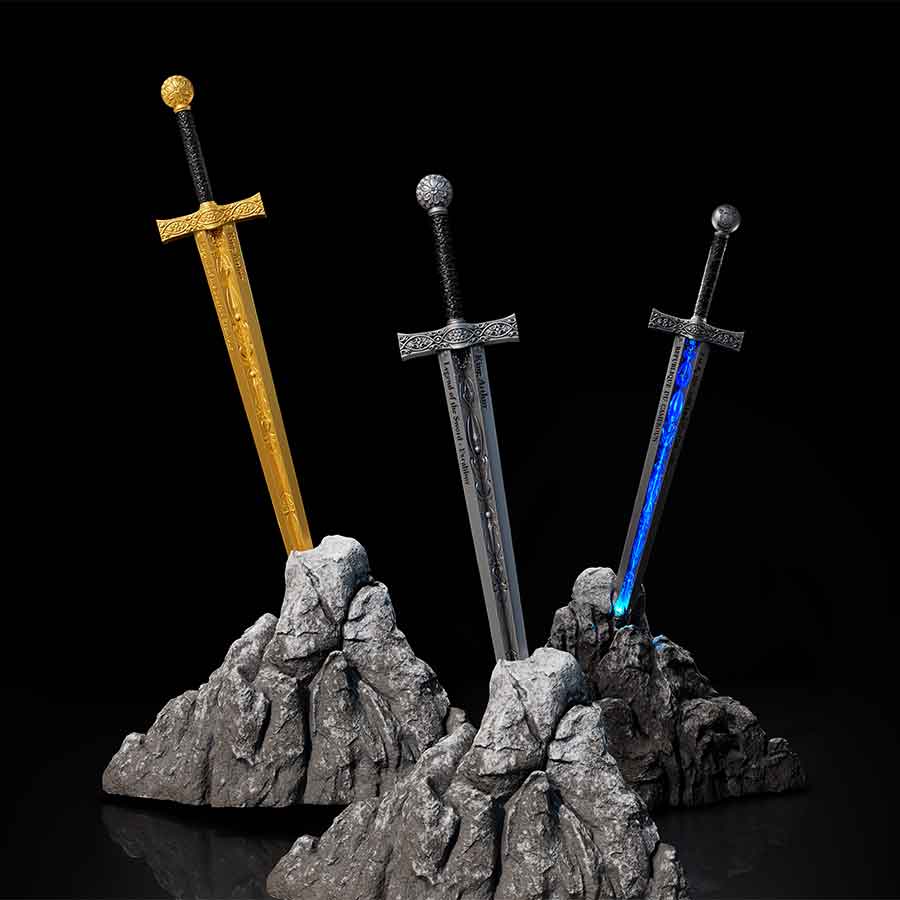 2025 Cameroon 2 oz Excalibur Sword Antique Finish Silver Coin