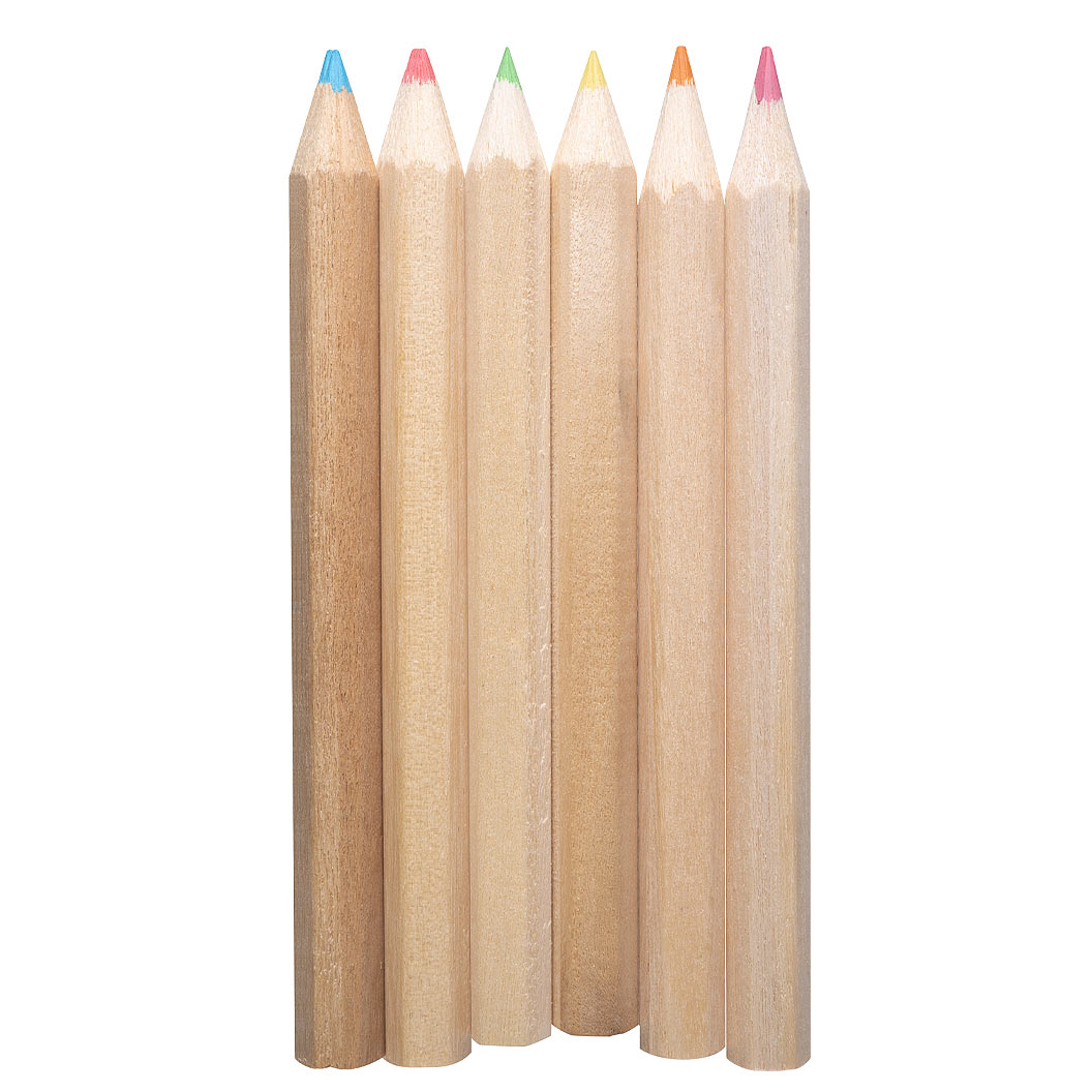クラフト6色いろえんぴつ V010557｜ノベルティ・オリジナルグッズ