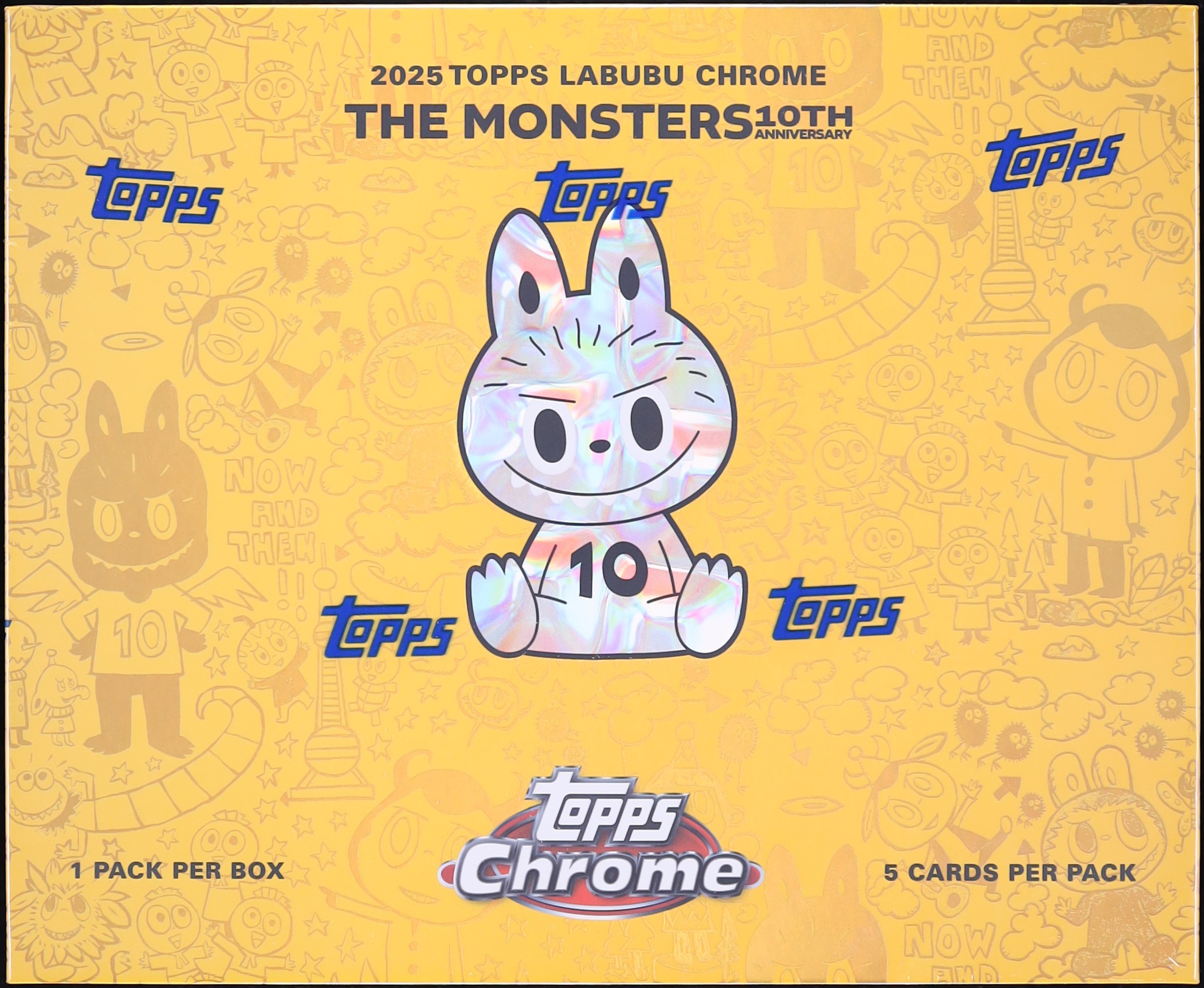 Topps Chrome 10周年記念ボックス 4BOX 2025 Topps Labubu Chrome