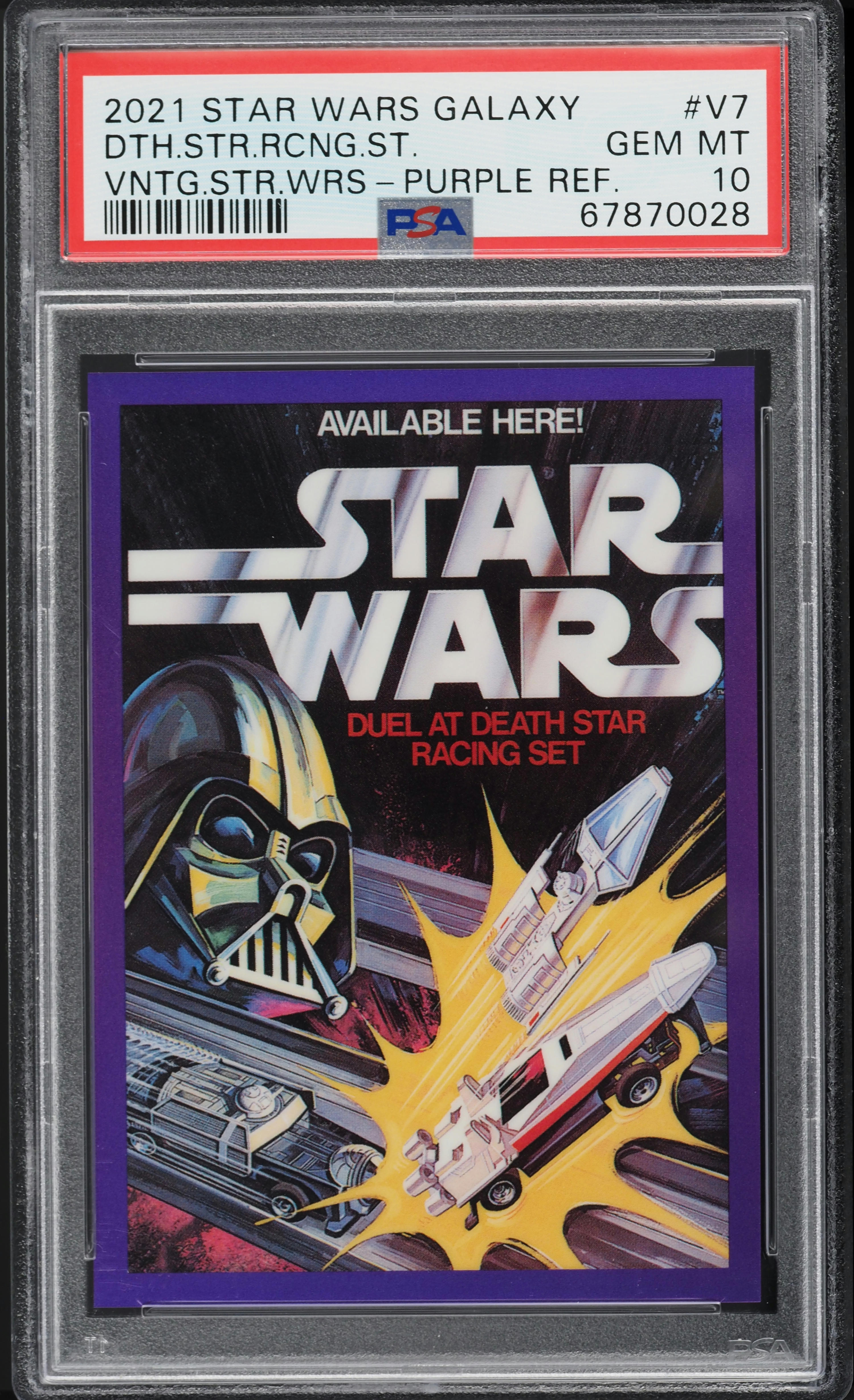 2021 Topps Chrome Star Wars Galaxy Vintage Purple Death Star /50