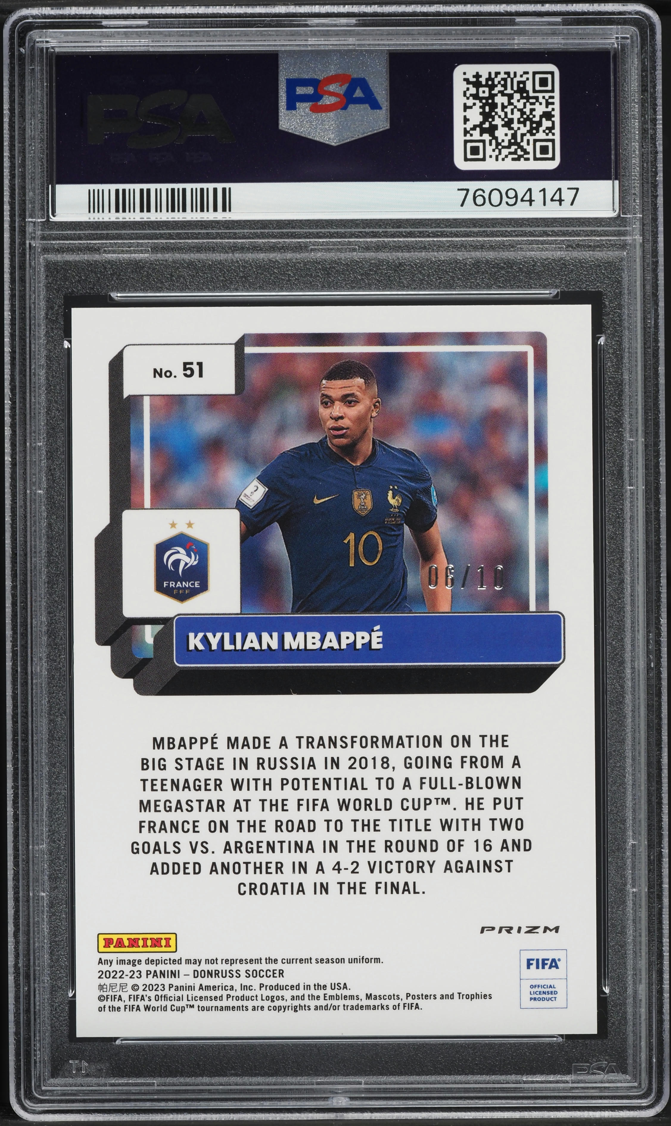 その他 mbappe psa10 2018 Panini Prizm World Cup New Era #NE-9