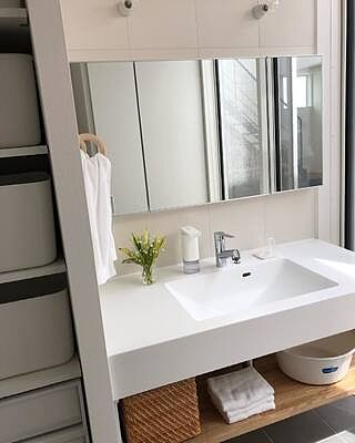 ホテルミラーボックスW900 ホワイト(KT03519N)｜洗面所・水回りの通販