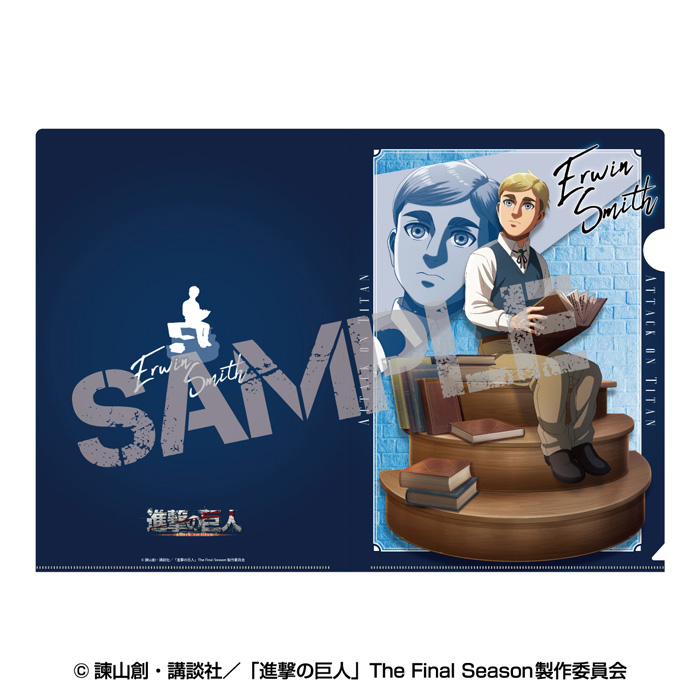 進撃の巨人 クリアファイル リヴァイ エルヴィン ハンジ エレン 描き