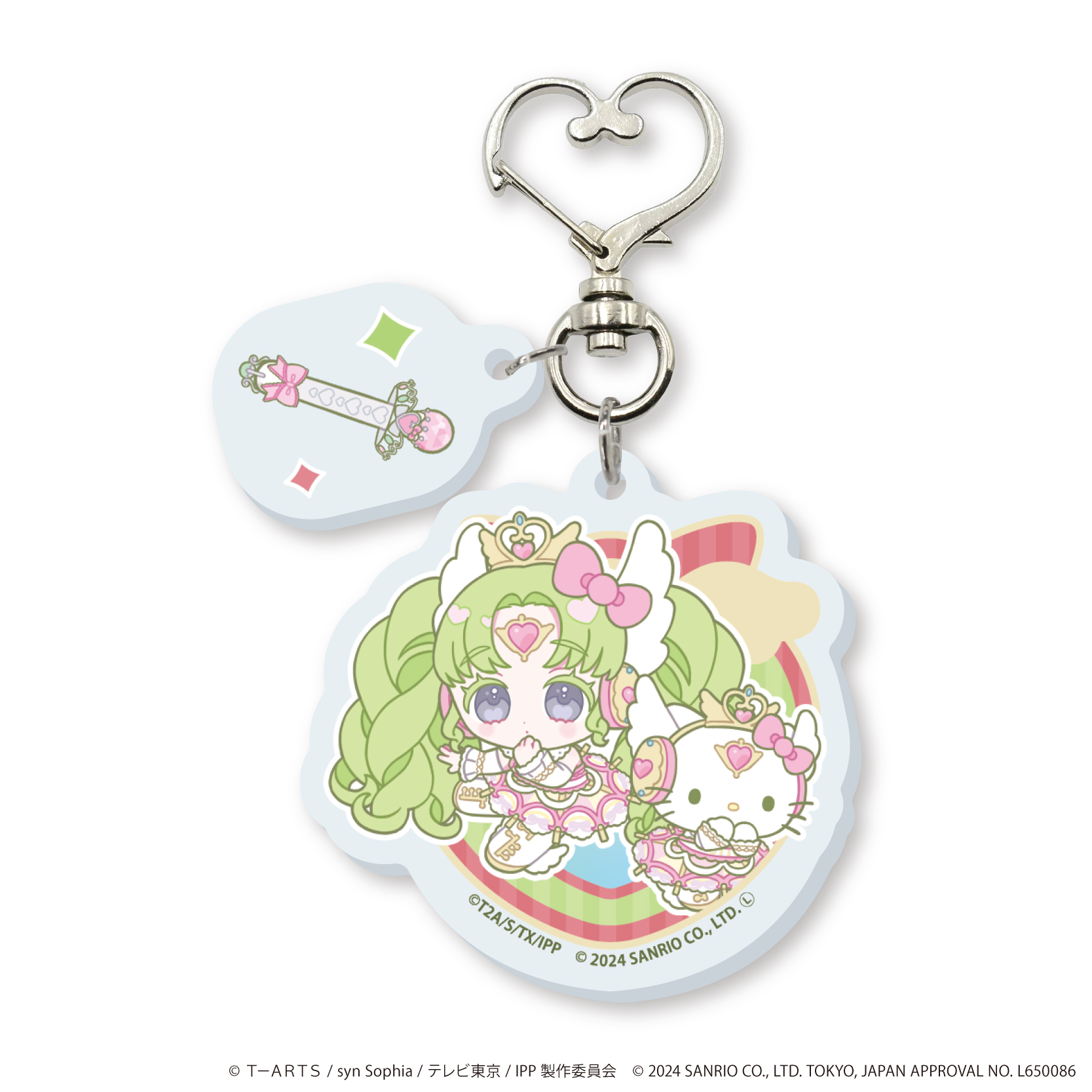 プリパラ10周年×サンリオキャラクターズ_ハート型ナスカンパーツ付き