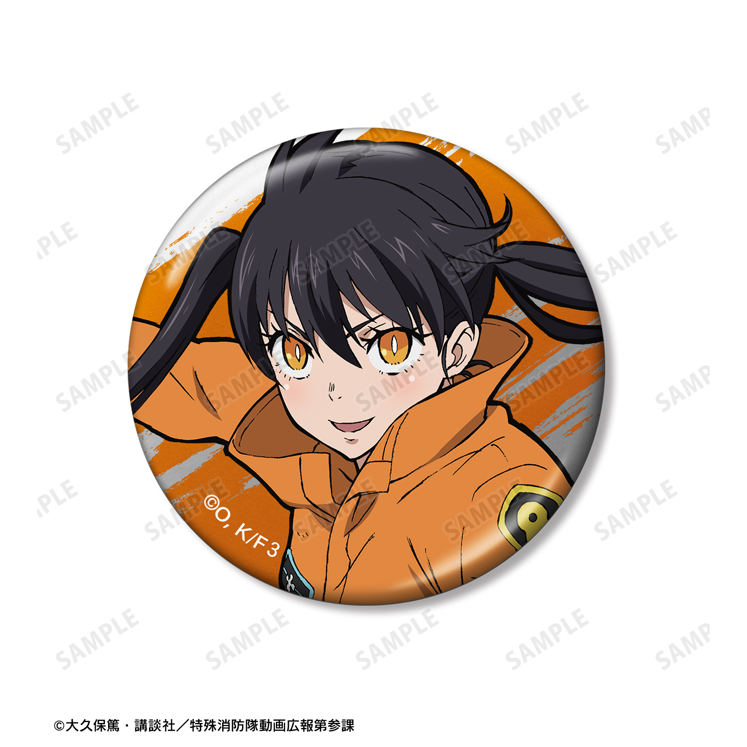 炎炎ノ消防隊 クリスタライト 缶バッジ 9点 炎炎ノ消防隊」クリスタ