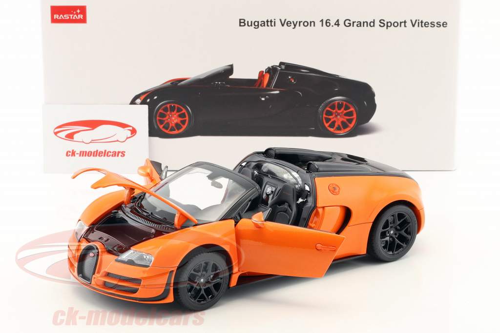 Rastar 1:18 Bugatti Veyron 16.4 Grand Sport Vitesse オレンジ / 黒
