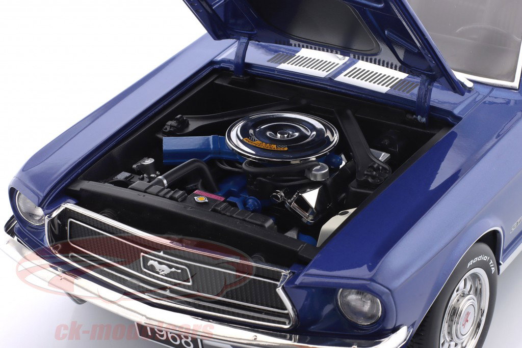 KK-Scale 1:12 Ford Mustang GT Fastback year 1968 blue metallic