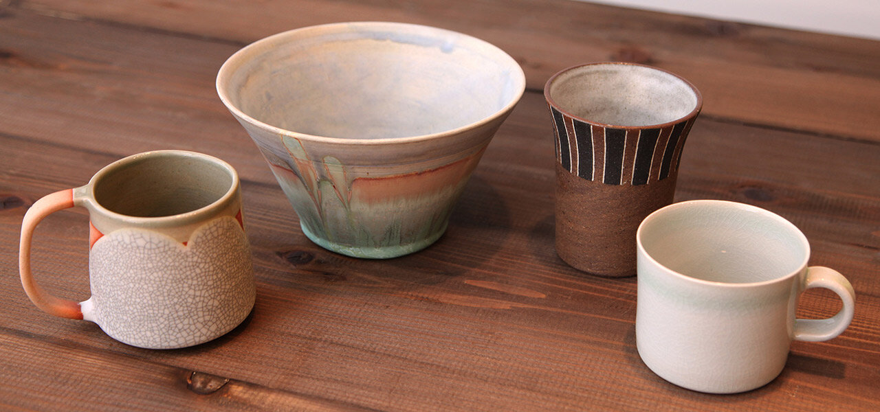 福島県 大堀相馬焼 緑釉流し紋 猪口 蕎麦猪口 相馬焼 地方窯 民藝