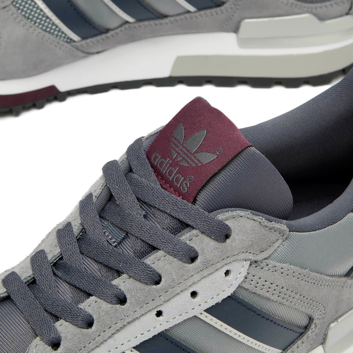 Adidas Men's ZX 600 Sneaker in Grey/Legend Ink/Maroon adidas