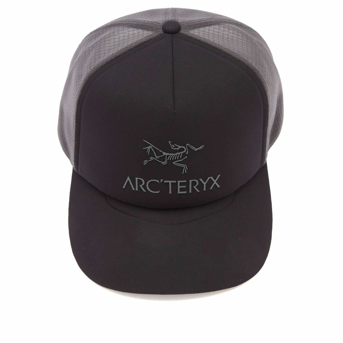 Arc'teryx Men's Bird Word Trucker Cap in Black/Graphite Arc'teryx