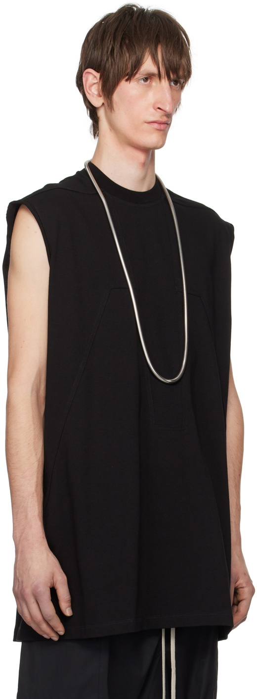 Rick Owens Black Splintered Tarp T-Shirt Rick Owens